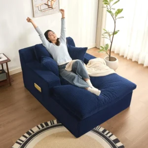 63" Oversized Boneless Chaise Lounge Chair