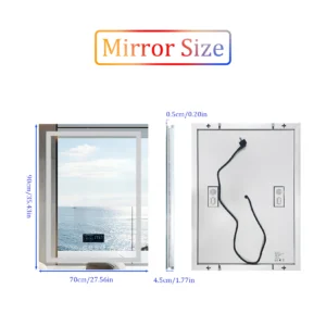LED Lighted Bathroom Mirror with Bluetooth Speaker