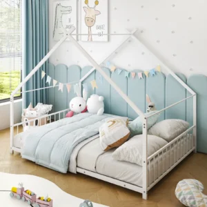 White Flat Bed House Shape