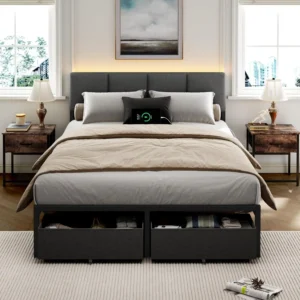 Full Size Bed Frame with Headboard